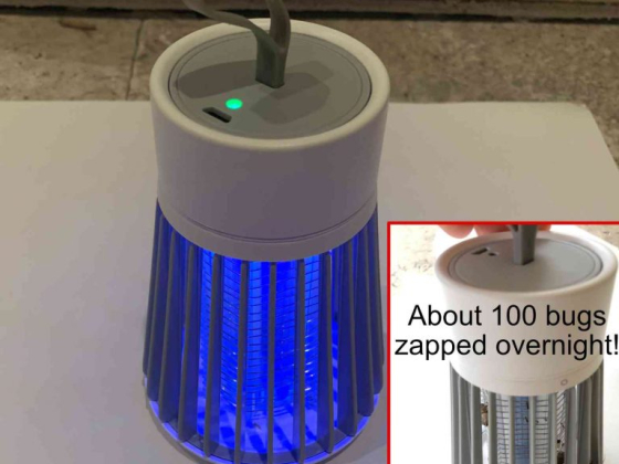 Фиолетовые светодиоды привлекают насекомых, а электрическая катушка убивает их (без химикатов)